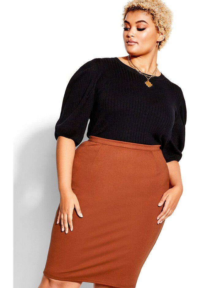 Midi Tube Skirt - ginger, ORANGE, hi-res image number null