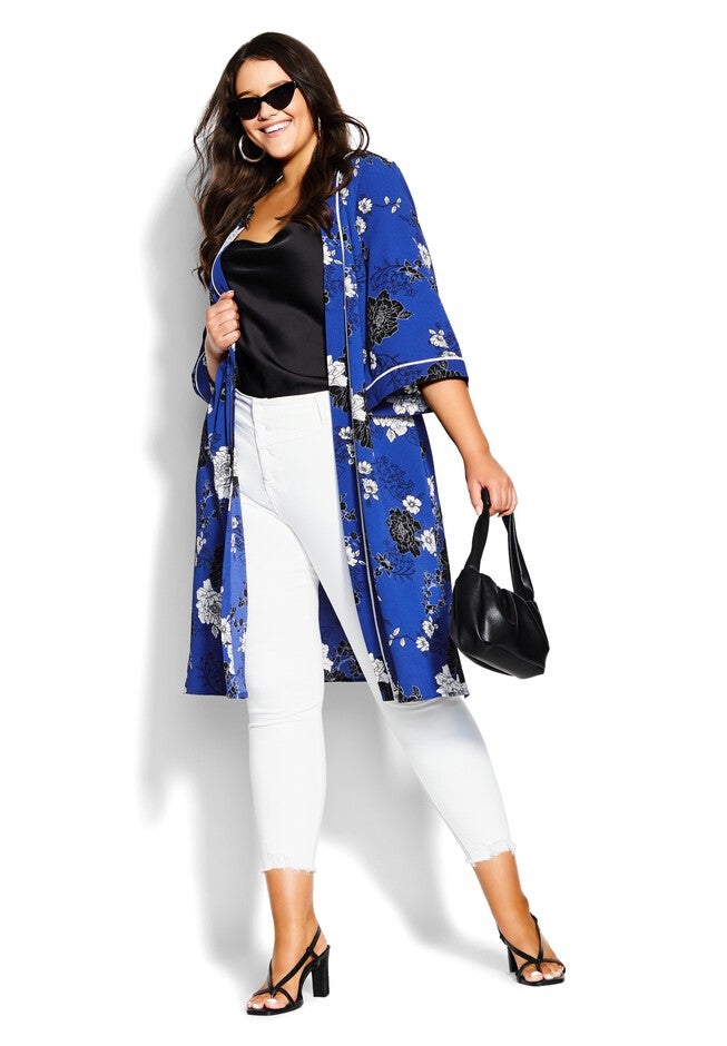 La Fleur Jacket - blue, BLUE, alternate image number 2