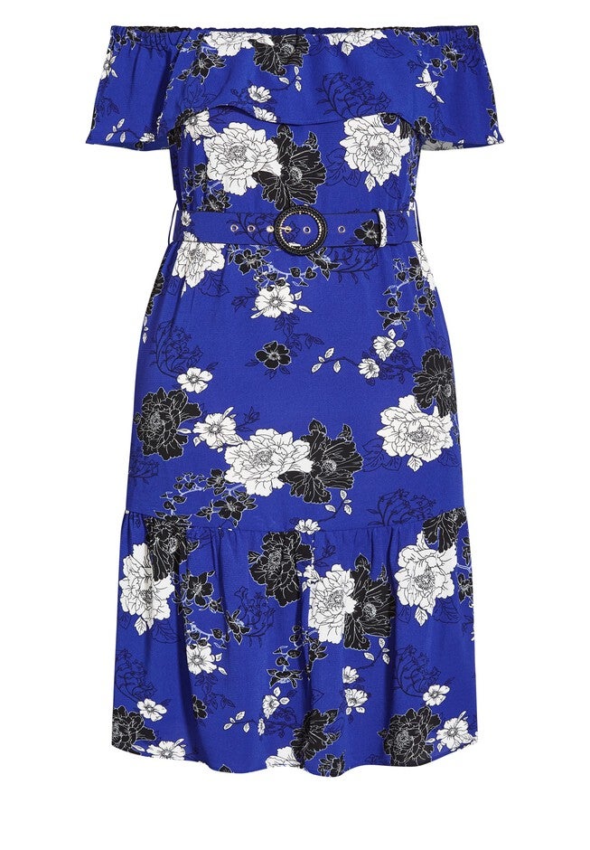La Fleur Dress - blue, BLUE, alternate image number null