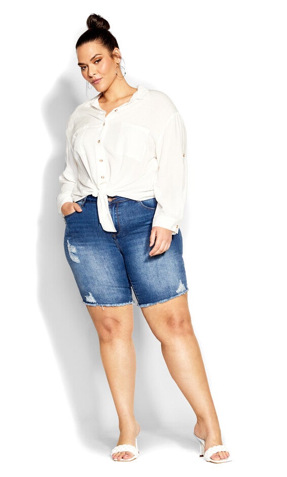 Tropical Tie Top - ivory, WHITE, alternate image number 2