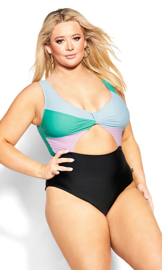Lulu Splice 1 Piece - aqua, PURPLE, alternate image number 2
