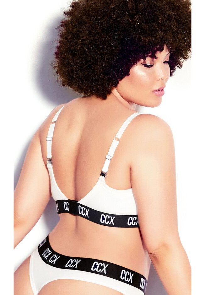 CCX Rib Crop Bra - white, WHITE, alternate image number 3