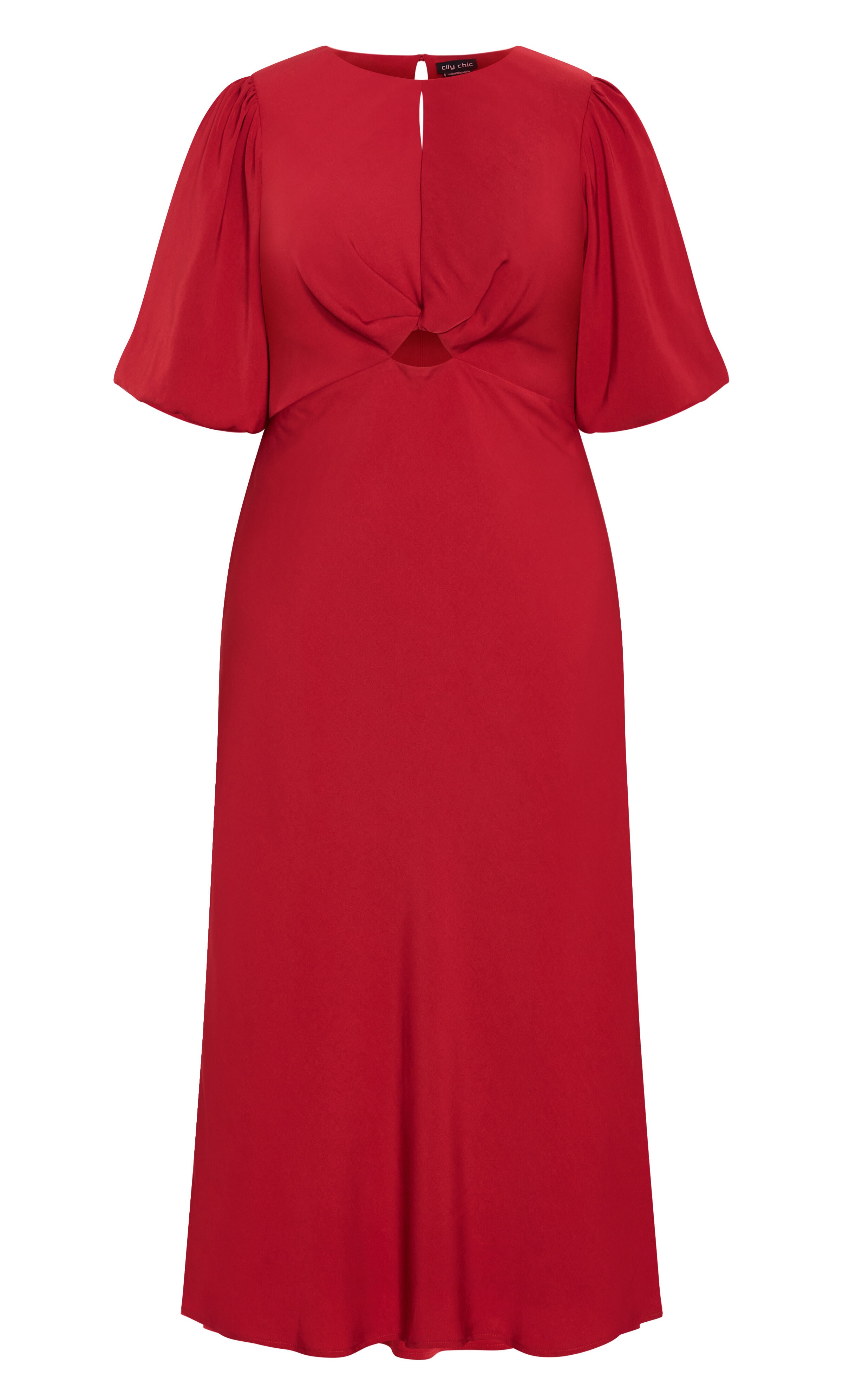 Ines Puff Dress - red cherry, RED, alternate image number 3