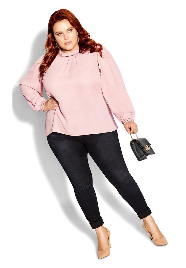 Kiss Me Quick Shirt - blush, PINK, on-hover image number 1