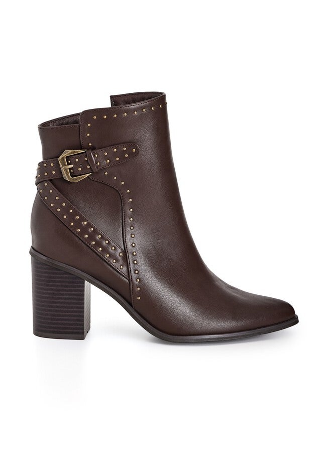 WIDE FIT Orly Ankle Boot - choc brown, BROWN, on-hover image number 1