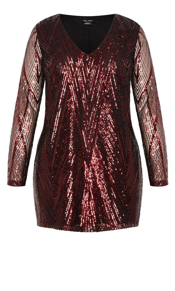 Micah Sequin Dress - ruby, RUBY, alternate image number null