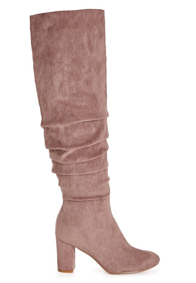 WIDE FIT Raquel Knee Boot - mushroom, MUSHROOM, on-hover image number null