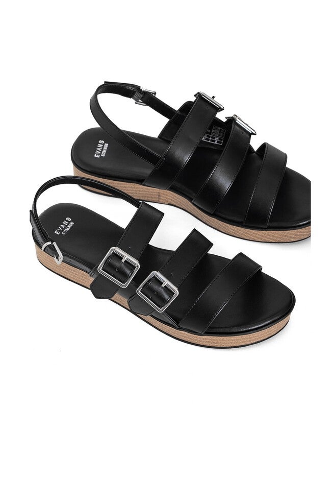 Brady Buckle Wedge, BLACK, alternate image number null