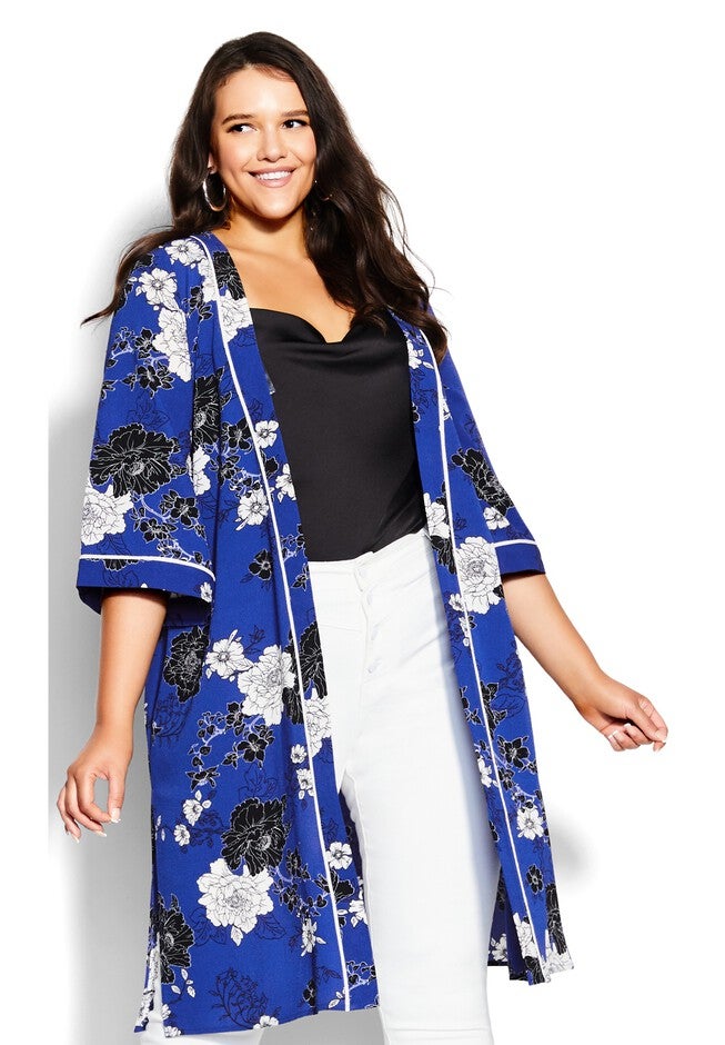 La Fleur Jacket - blue, BLUE, hi-res image number 0