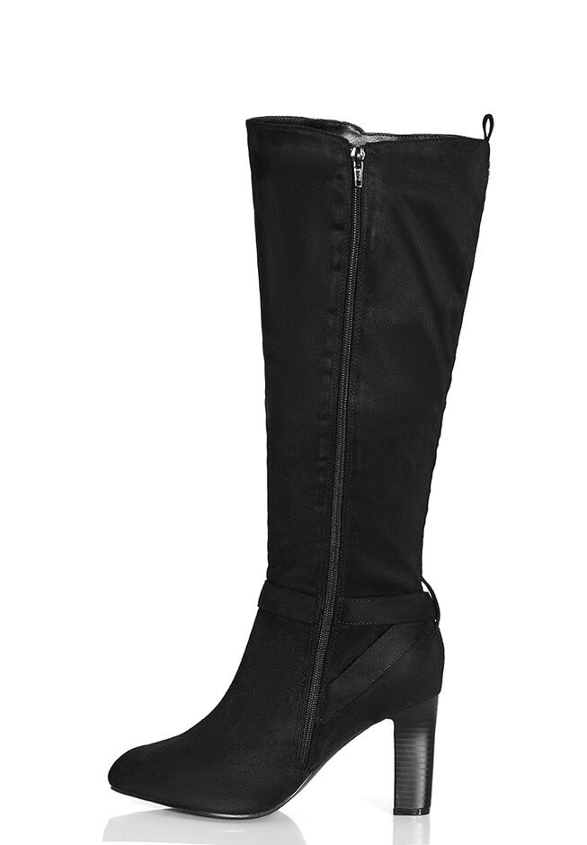 WIDE FIT Tara Knee Boot - black, BLACK, alternate image number null