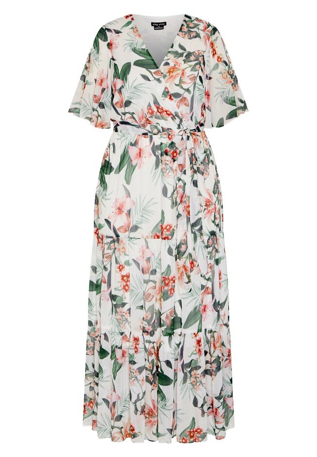 Penny Print Maxi Dress - ivory, WHITE, alternate image number 3