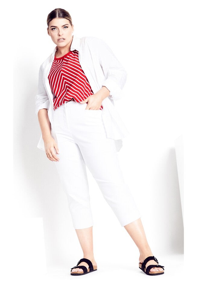 Blake Crop Pant - white, WHITE, alternate image number 4