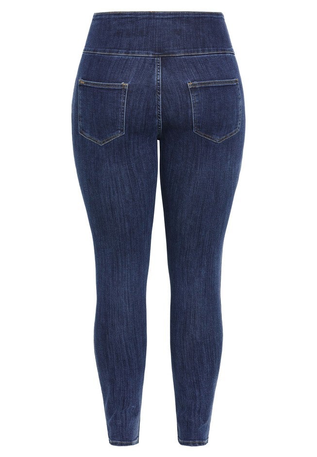 Harley Grace Corset Jean - dark denim, BLUE, alternate image number null