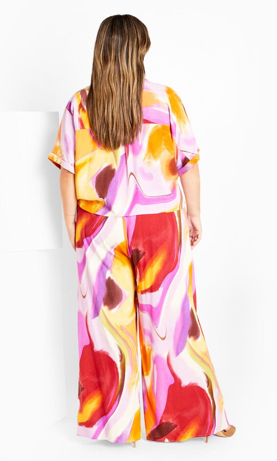 Esme Print Pant - yellow, PURPLE, alternate image number null