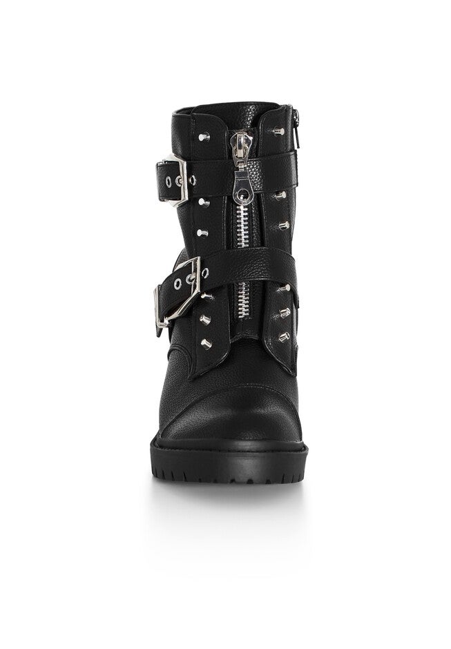 WIDE FIT Raven Ankle Boot - black, BLACK, alternate image number 4
