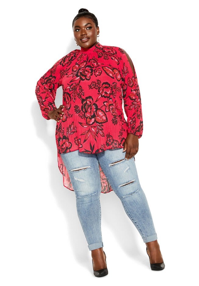 Cherry Bloom Top - cherry, RED, on-hover image number null