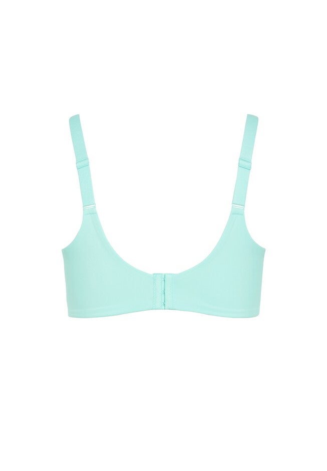 Wireless Back Smoother Bra, AQUA SPLASH, alternate image number 4