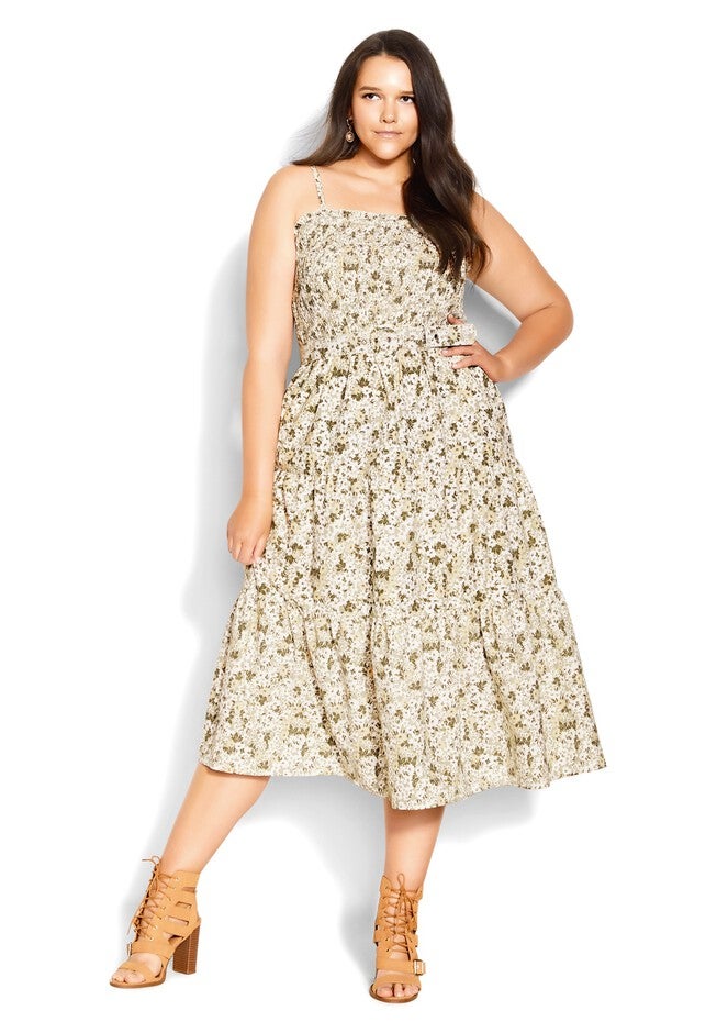 Spring Fields Midi Dress - ecru, WHITE, hi-res image number null