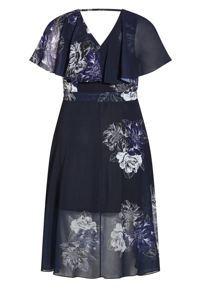 Bouquet Dress - navy, BLUE, alternate image number 4