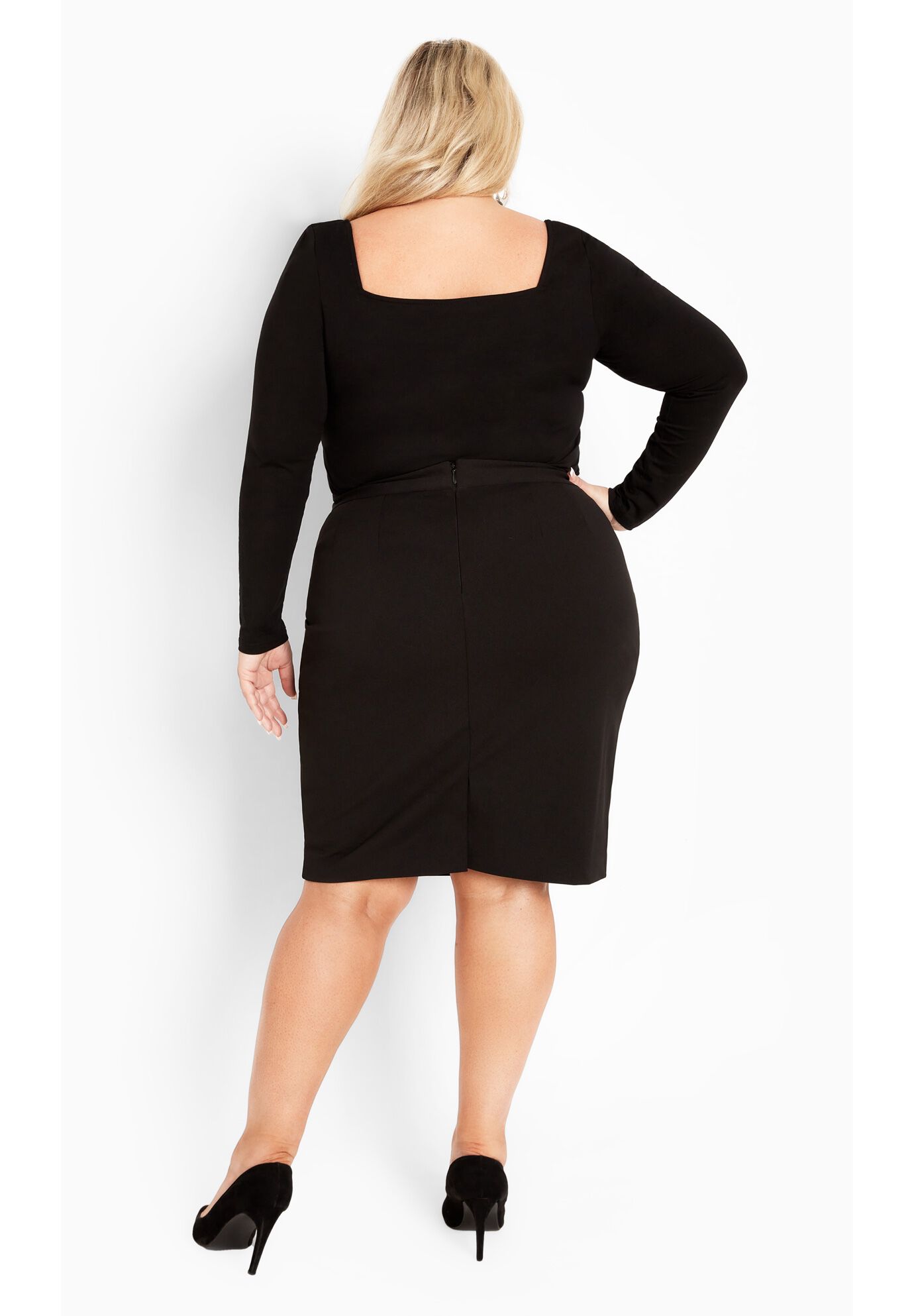 Pia Pencil Skirt, BLACK, alternate image number 3
