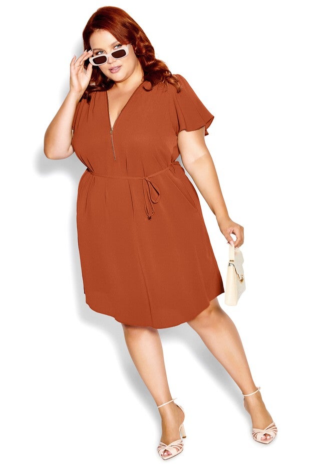 Sweet Fling Dress - ginger, ORANGE, hi-res image number 0