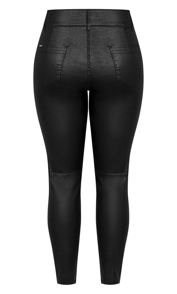 Skylar Zip Corset Jean - black, BLACK, alternate image number null