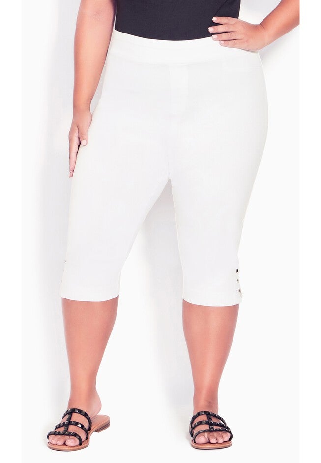Gracie Eyelet Capri, WHITE, alternate image number null
