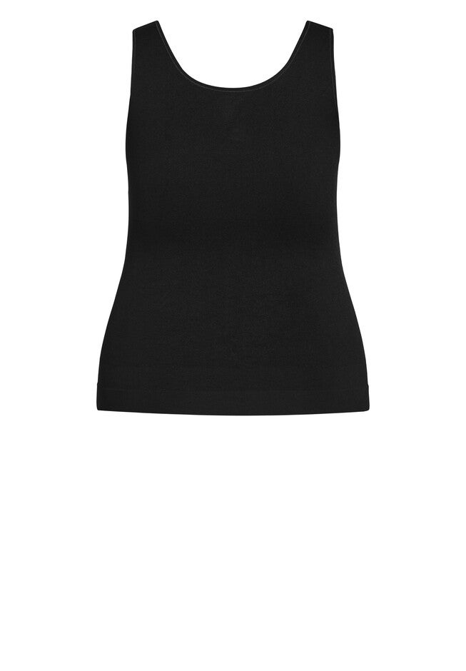 Seamless Shaping Cami, BLACK, alternate image number 3