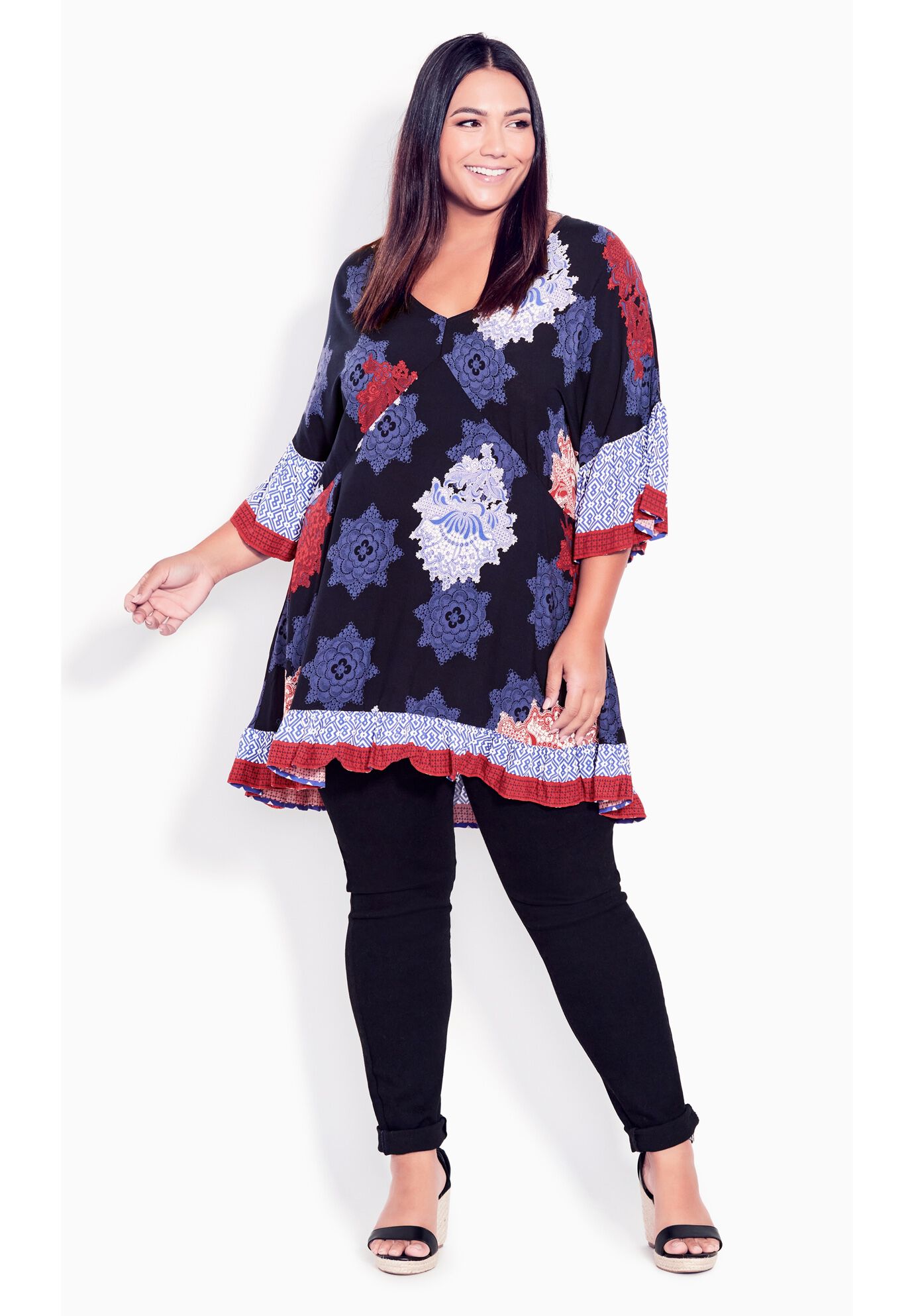 Harper Border Tunic, DAYBREAK BORDER, alternate image number 3