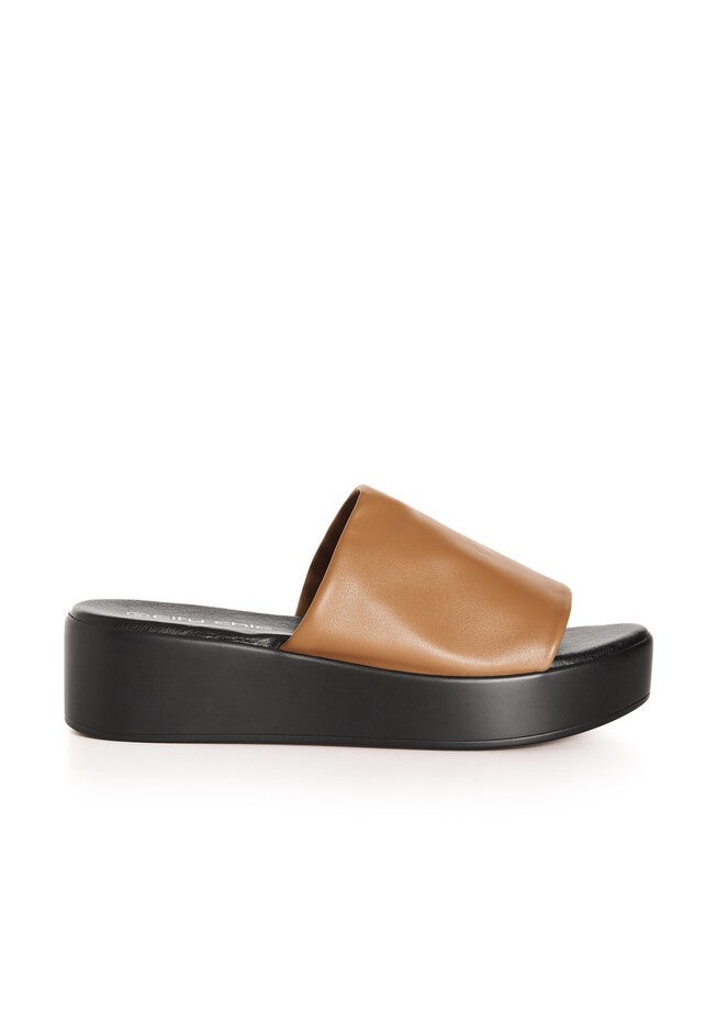 WIDE FIT Luna Flatform - tan, BROWN, on-hover image number null