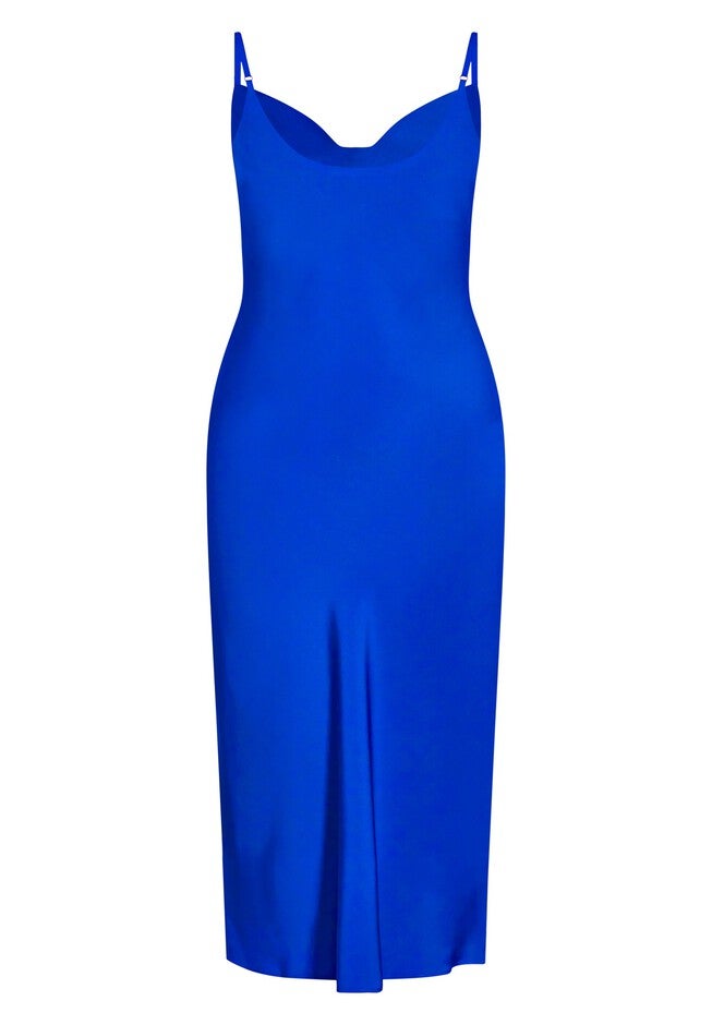 Shimmer Slip Dress - cobalt, BLUE, alternate image number 4