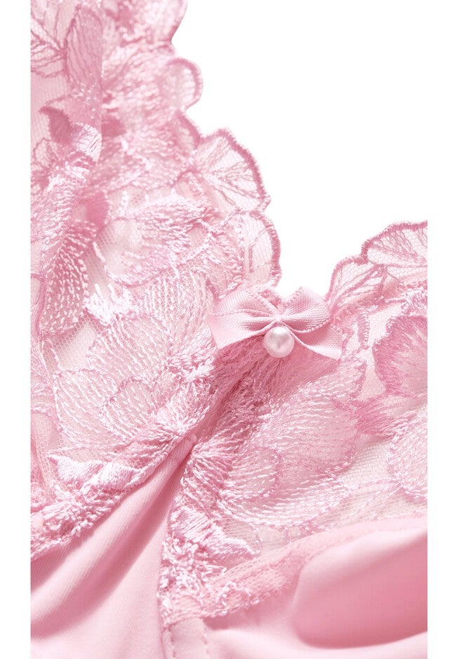 Embroidered Full Support Underwire Bra, SWEET PINK, alternate image number 4