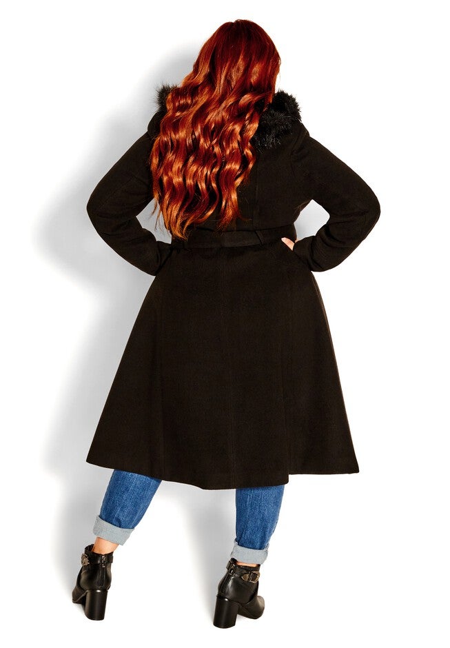 Miss Mysterious Coat - black, BLACK, alternate image number 5