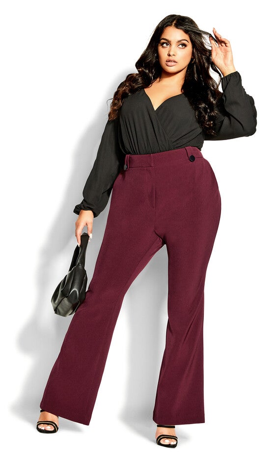 Tuxe Luxe Pant - claret, RED, hi-res image number 0