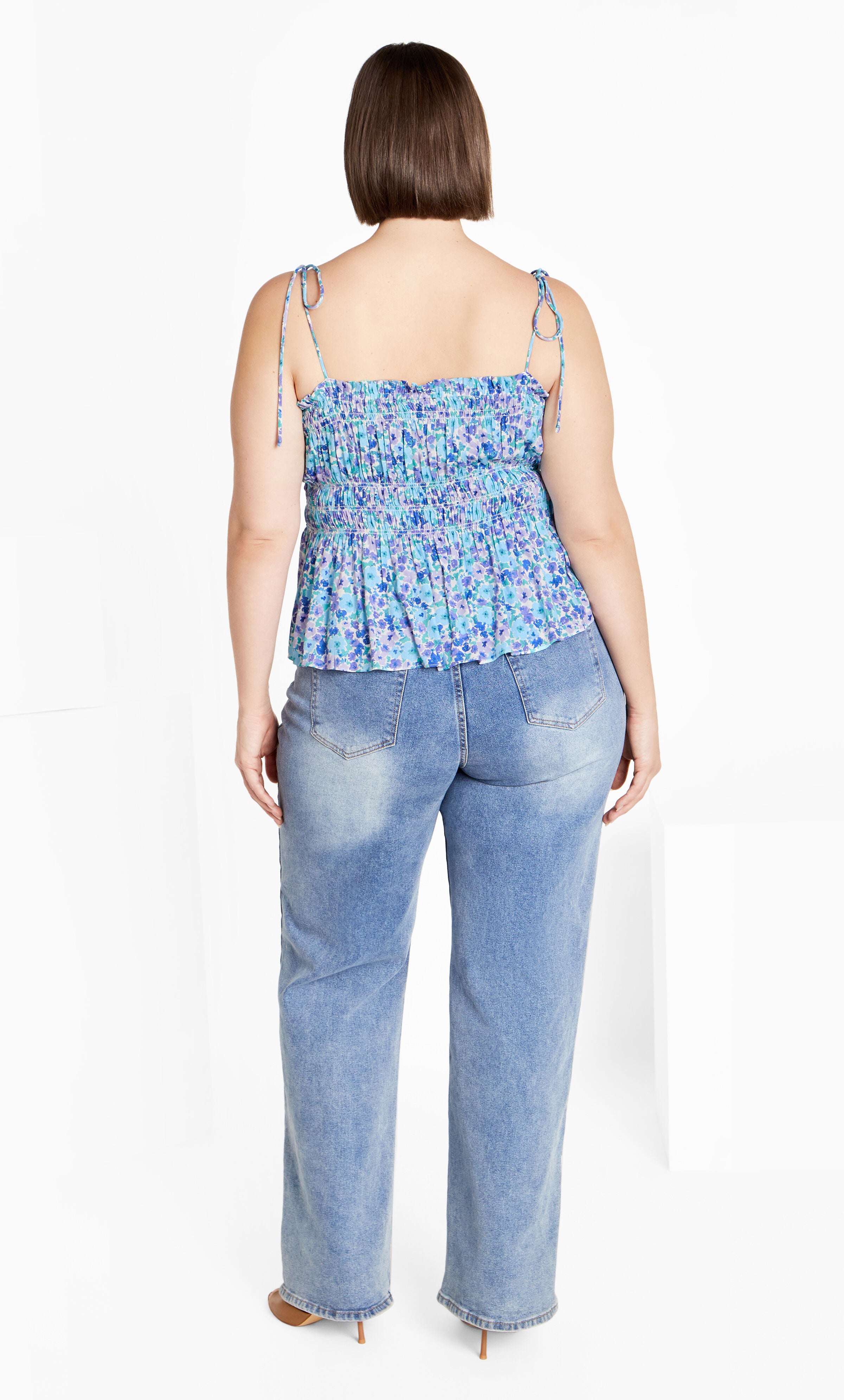 Lyla Print Top - blue, BLUE, alternate image number 2