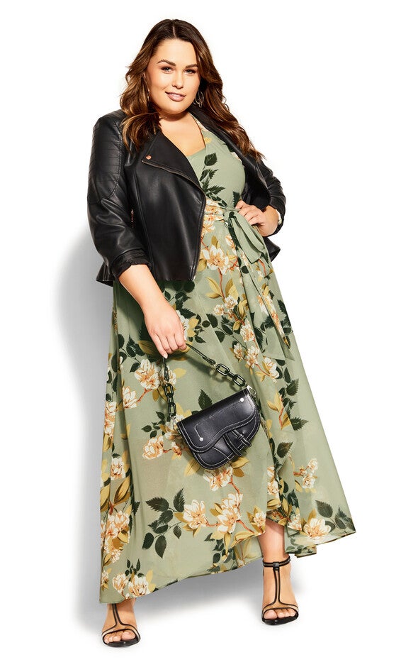 Fleetwood Print Maxi Dress - sage, GREEN, alternate image number null