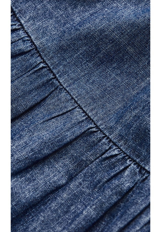 Denim Tier Skirt - dark denim, BLUE, alternate image number 4