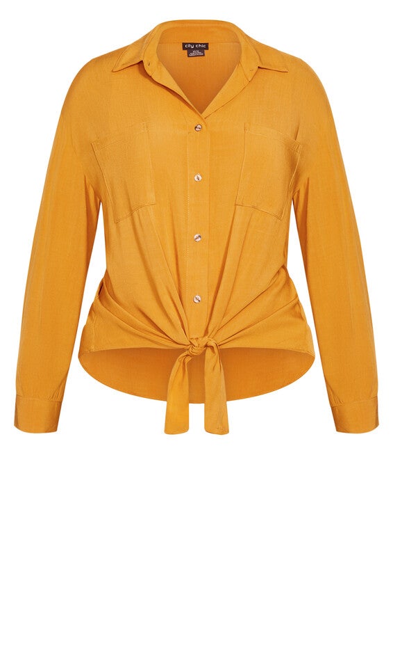 Tropical Tie Top - gold, YELLOW, alternate image number null