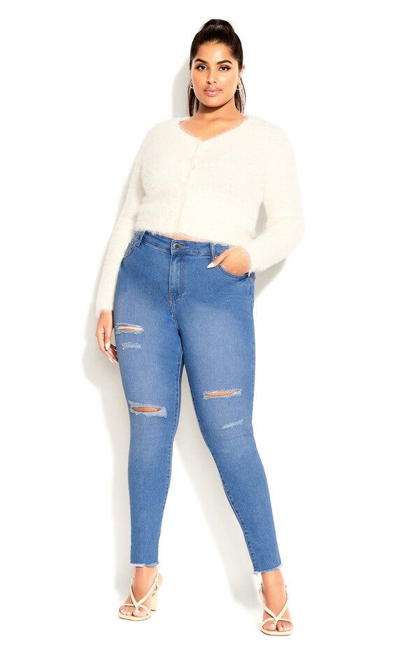 Asha Wild Rose Jean - blue, BLUE, hi-res image number 0