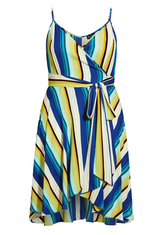 Elise Dress - cobalt, WHITE, alternate image number 3