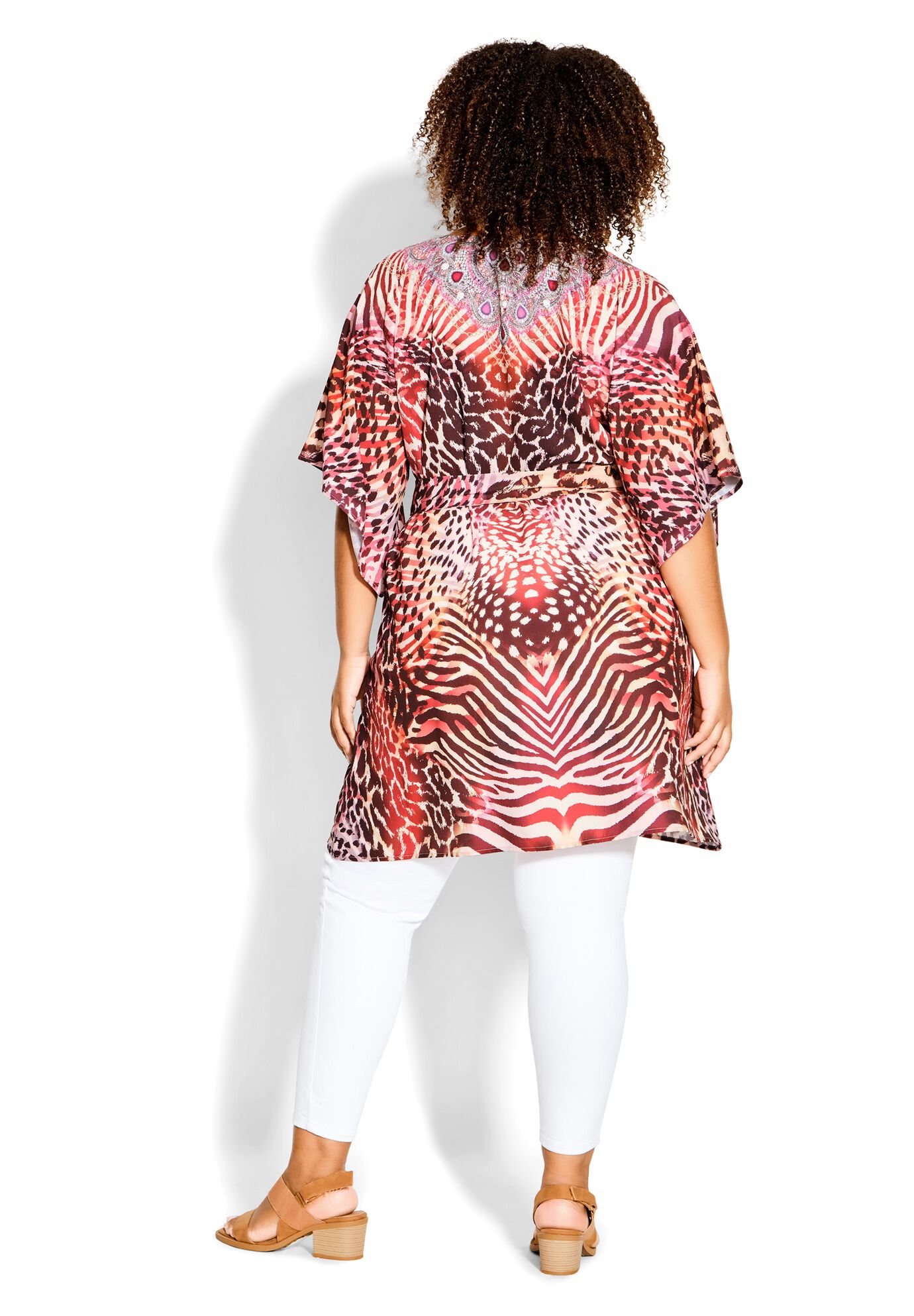 Retreat Beaded Tunic, SUNSET ANIMAL, alternate image number 3