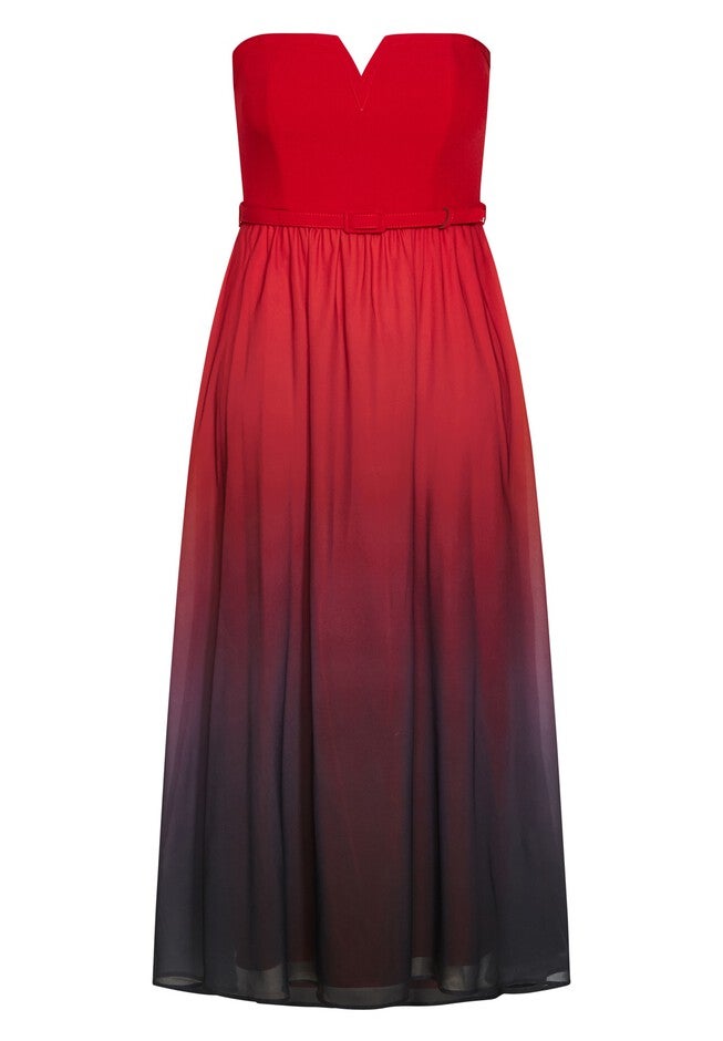 Ombre Lust Maxi Dress - ruby, RED, alternate image number null