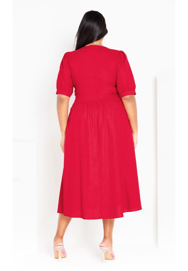 DRESS SUNSET STROLL, RED, alternate image number 3