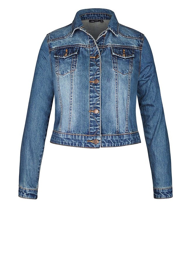 Classic Denim Jacket - denim, BLUE, alternate image number null