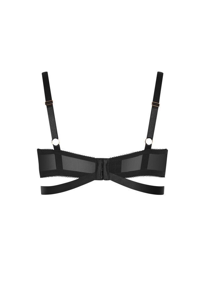 Avril Quarter Cup Bra - black, BLACK, alternate image number 3