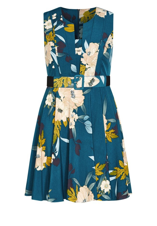 Alessia Dress - teal, BLUE, alternate image number null
