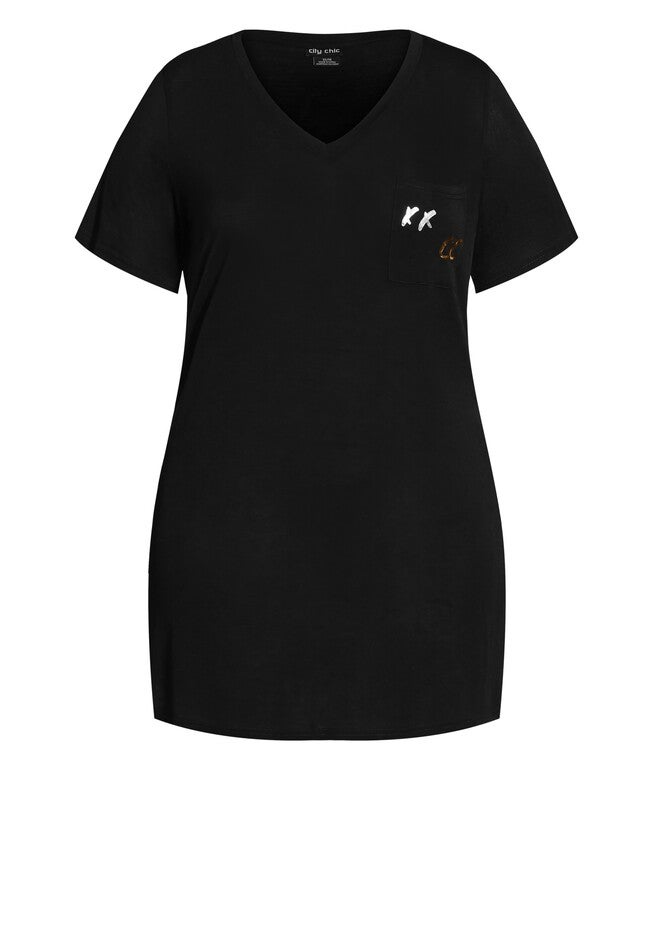 Nightie Tee - black, BLACK, alternate image number null