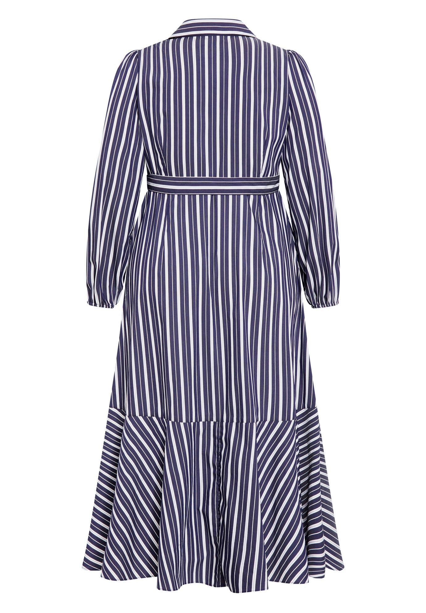 Sue Wrap Dress, NAVY WHITE, alternate image number 4