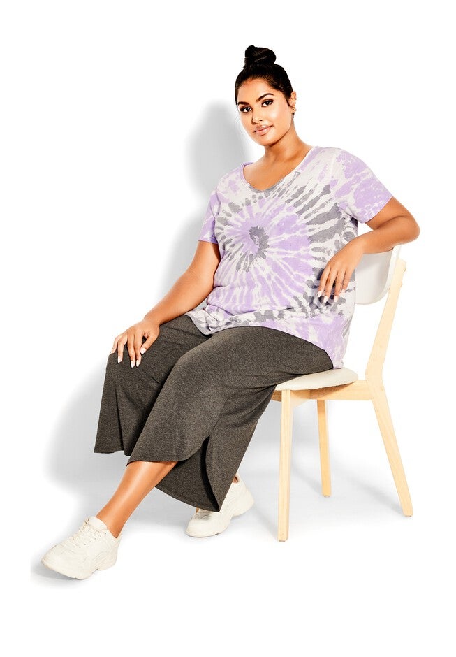 Miya Tie Dye Top, LILAC, alternate image number 4