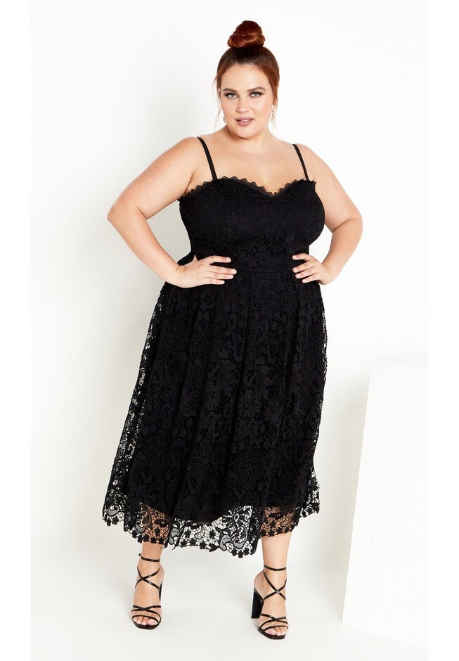Scarlet Lace Dress - black, BLACK, on-hover image number null
